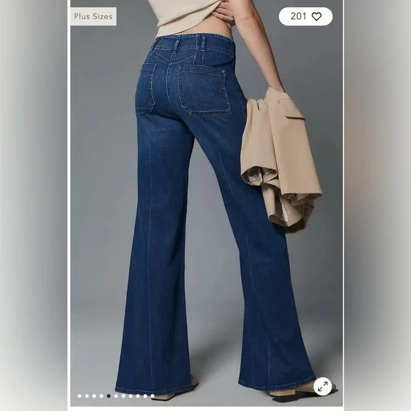 Anthropologie Maeve Junie High Rise Wide -Leg Jeans - Picture 3 of 8